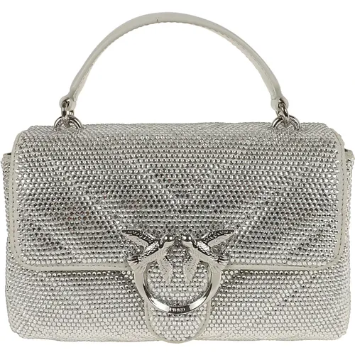 Metallic Cross Body Bag , female, Sizes: ONE SIZE - pinko - Modalova