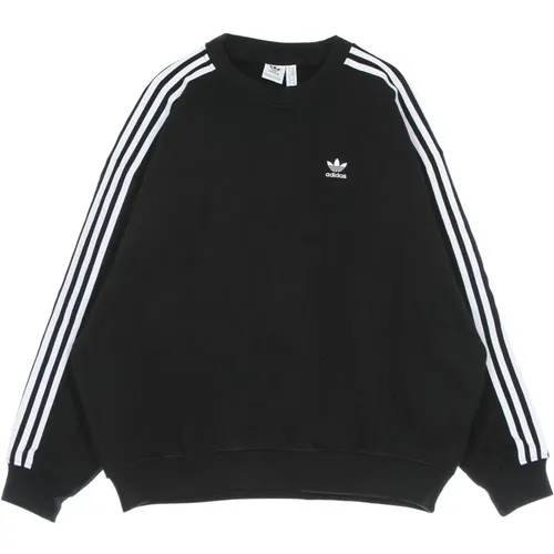 Schwarzer Streetwear Crewneck Sweatshirt , Damen, Größe: L - Adidas - Modalova