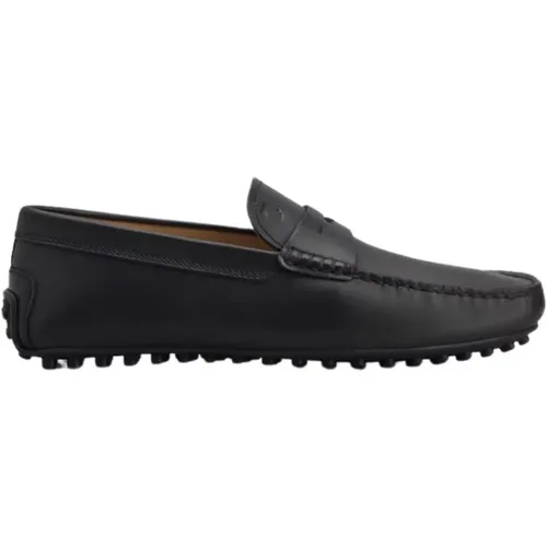 Leather Moccasin with Picot Detail , male, Sizes: 10 UK, 8 1/2 UK, 8 UK, 6 1/2 UK, 6 UK - TOD'S - Modalova