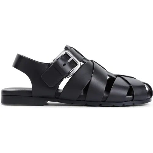 Leather Cage Sandals , male, Sizes: 7 UK, 8 UK, 10 UK, 11 UK - Bottega Veneta - Modalova