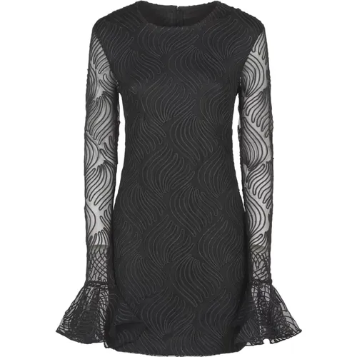 Schwarzes Flounce Mini Kleid , Damen, Größe: M - ROTATE Birger Christensen - Modalova