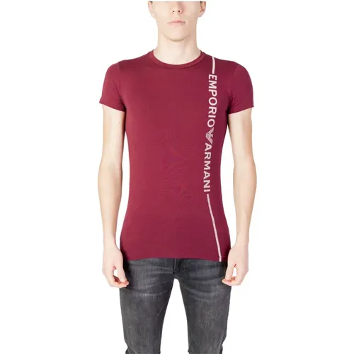 Herren Rundhals T-Shirt , Herren, Größe: L - Emporio Armani - Modalova