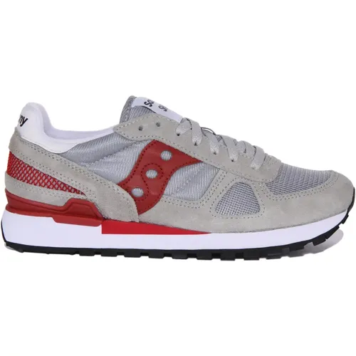 Vintage Shadow Original Sneakers Grey Red , male, Sizes: 8 1/2 UK - Saucony - Modalova