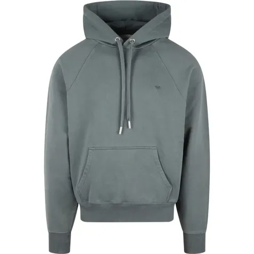 Herz Hoodie Fw24 Boxy Fit Stickerei , Herren, Größe: XL - Ami Paris - Modalova