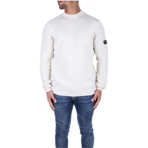 Cremefarbene Sweaters mit Logo vorne , Herren, Größe: XL - Barbour - Modalova