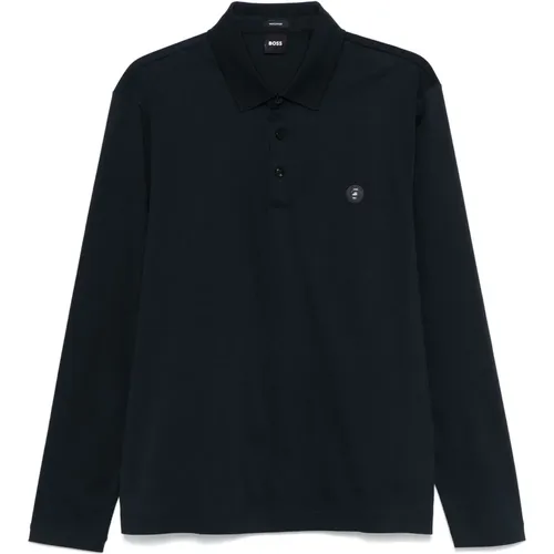 Cotton Polo Shirt with Embroidered Logo , male, Sizes: XL, L, M - Hugo Boss - Modalova