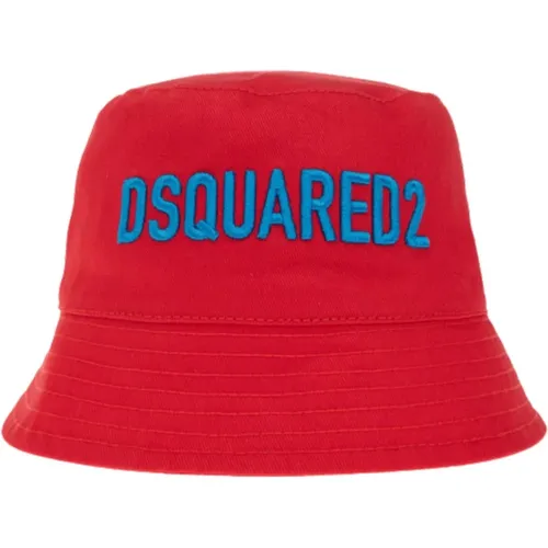 Fisherman Hat with Turquoise Logo , unisex, Sizes: L - Dsquared2 - Modalova