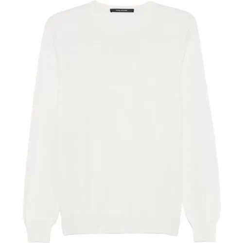 Sweaters Cream , male, Sizes: XL, S, L, M, 4XL, 2XL, 3XL - Tagliatore - Modalova