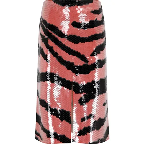 Tiger Print Sequin Skirt , female, Sizes: M - Bottega Veneta - Modalova