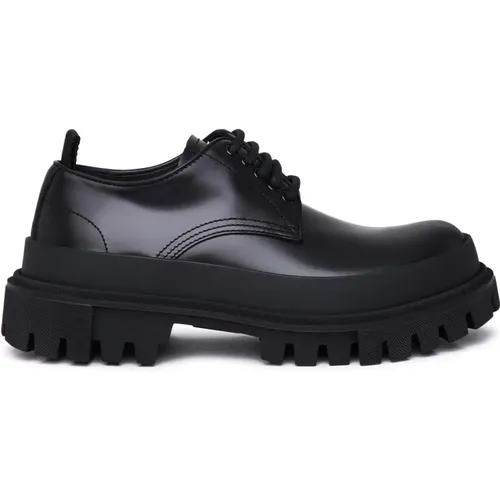 Leather Sneaker Derby Hi-Trekking , male, Sizes: 6 UK, 8 UK - Dolce & Gabbana - Modalova