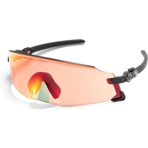 Schwarze Sonnenbrille mit rosa Gläsern , unisex, Größe: ONE Size - Oakley - Modalova