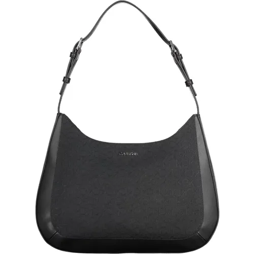 Schwarze Damen-Schultertasche mit Reißverschluss - Calvin Klein - Modalova