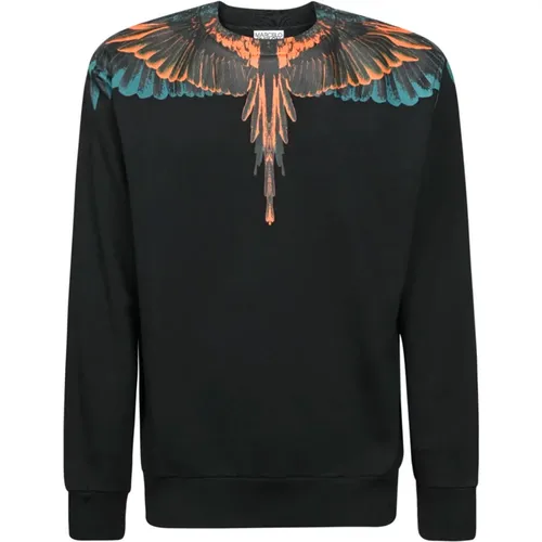 MultiColour Wings Grafik Sweatshirt , Herren, Größe: S - Marcelo Burlon - Modalova