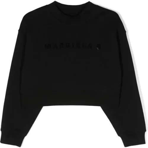 Schwarzer Logo-Verzierter Pullover - Maison Margiela - Modalova