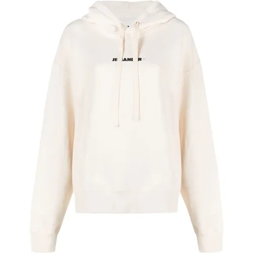 Logo Sweatshirt aus Dune Baumwolle Terry , Damen, Größe: M - Jil Sander - Modalova