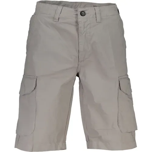 Graue Bermuda Shorts Regular Fit Logo , Herren, Größe: W34 - North Sails - Modalova