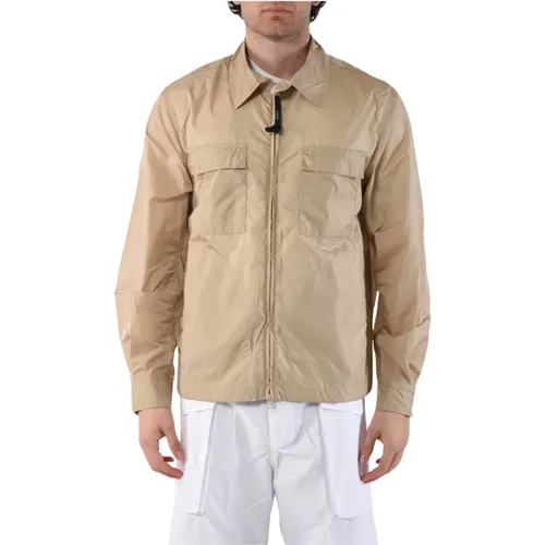 Nylon Hemdjacke mit Reißverschluss , Herren, Größe: L - Aspesi - Modalova