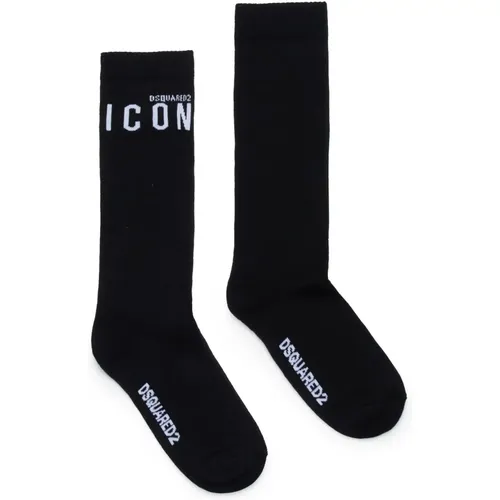 Baumwollmischung Socken mit kontrastierendem ICON-Logo - Dsquared2 - Modalova