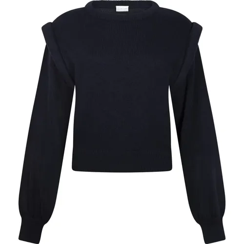 Spektakulärer Ärmelpullover | Blau , Damen, Größe: M - Jane Lushka - Modalova