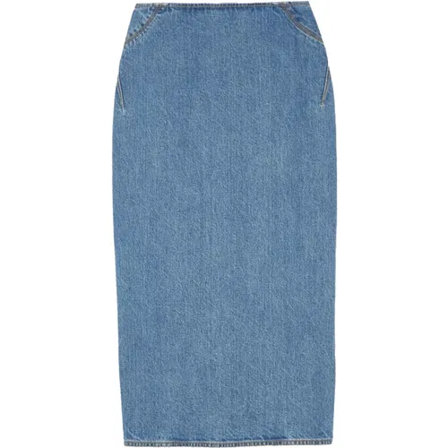 Vintage Denim Pencil Skirt , female, Sizes: XS - Alaïa - Modalova