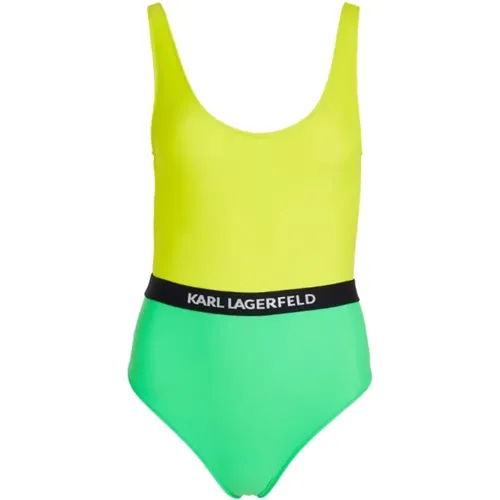 Color block swimsuits , female, Sizes: L - Karl Lagerfeld - Modalova