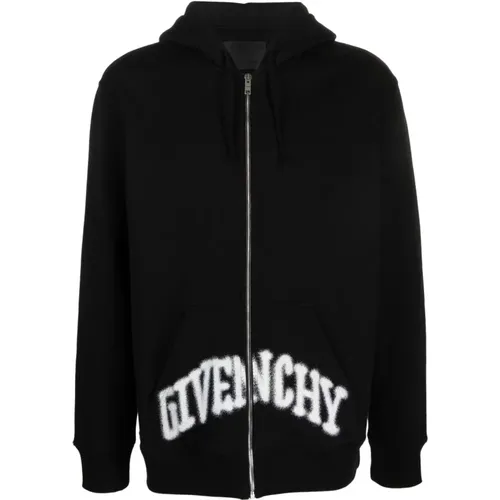 Hooded Sweater with Paris Skull Print , male, Sizes: L, S - Givenchy - Modalova