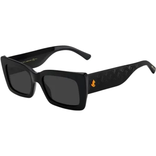 Schwarze Acetat-Sonnenbrille für Frauen - Jimmy Choo - Modalova