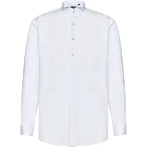 Weiße Baumwollhemd mit Blumenknöpfen , Herren, Größe: 5XL - Lardini - Modalova