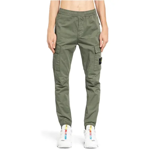 Canvas Cargo Hose Regular Tapered Stil , Herren, Größe: W29 - Stone Island - Modalova