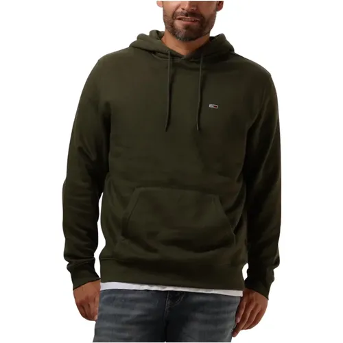 Grüne Flaggen-Hoodie für Männer , Herren, Größe: L - Tommy Jeans - Modalova