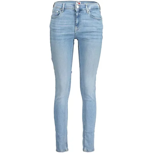 Blaue Baumwolljeans mit Wascheffekt , Damen, Größe: W29 L30 - Tommy Hilfiger - Modalova