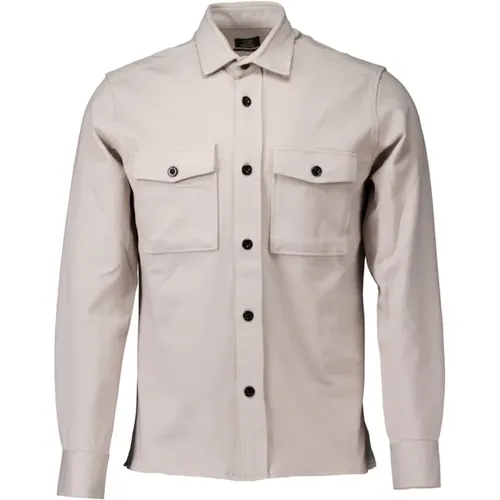 Midtown Overshirt Hellbraun , Herren, Größe: XL - Genti - Modalova