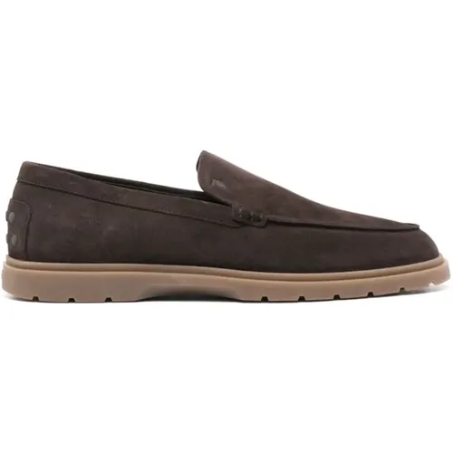 Suede Slip-On Flat Shoes , male, Sizes: 9 UK, 7 UK, 8 UK, 6 UK, 10 UK, 7 1/2 UK, 6 1/2 UK, 8 1/2 UK - TOD'S - Modalova