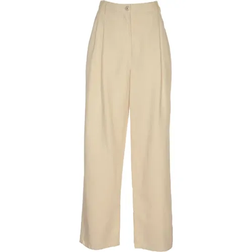 White Dyed Pants , female, Sizes: S - BRUNELLO CUCINELLI - Modalova