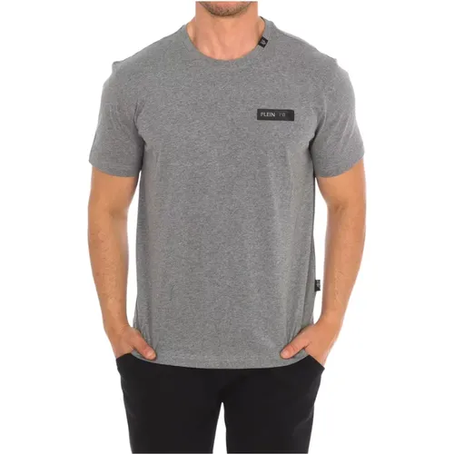 Kurzarm T-Shirt mit Markendruck , Herren, Größe: L - Plein Sport - Modalova