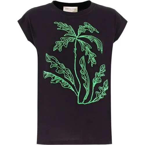 Women's Clothing T-Shirts & Polos /green Ss24 , female, Sizes: L, M, S - Ermanno Scervino - Modalova