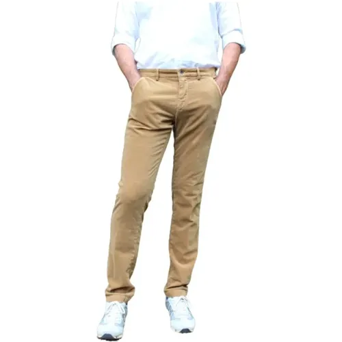 Slim Fit Samt Baumwoll Chino Hose - Mason's - Modalova