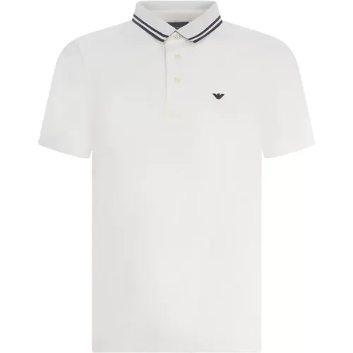 Short Sleeve Cotton Jersey Polo with Micro Eagle Embroidery , male, Sizes: 3XL - Emporio Armani - Modalova