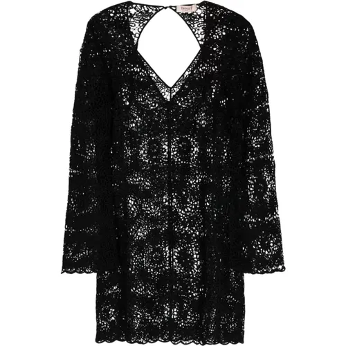 Schickes Crochet Mini Kleid , Damen, Größe: XS - Twinset - Modalova