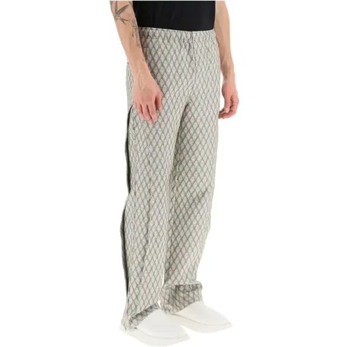 Wide Trousers, geometric jacquard pants with side opening - Andersson Bell - Modalova