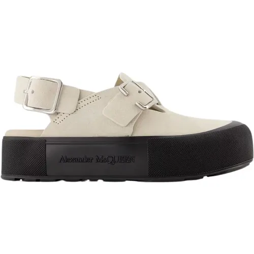 Oversize Flache Schuhe - Leder , Herren, Größe: 44 EU - alexander mcqueen - Modalova