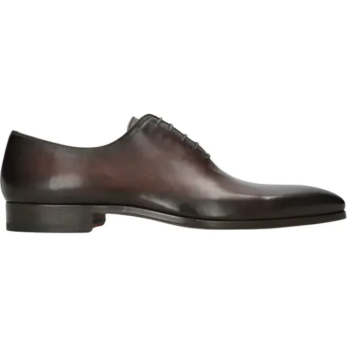 Braune Leder Oxford Schuhe , Herren, Größe: 43 EU - Magnanni - Modalova