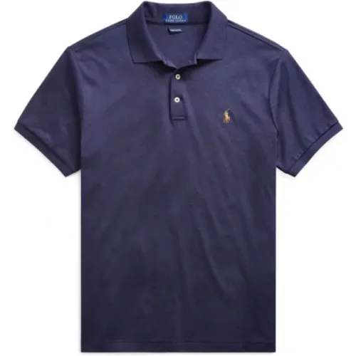 Slim Fit Navy Polo Shirt , Herren, Größe: S - Polo Ralph Lauren - Modalova
