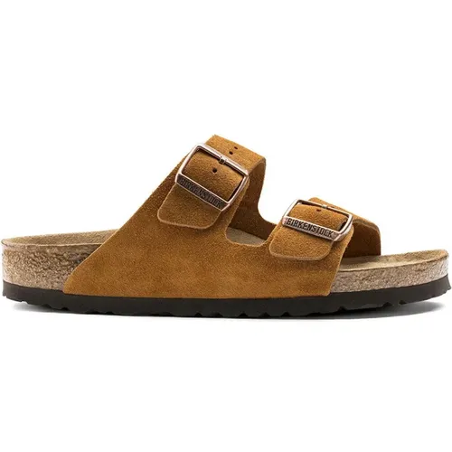 Sandal Arizona Suede Soft Footbed , Damen, Größe: 42 EU - Birkenstock - Modalova