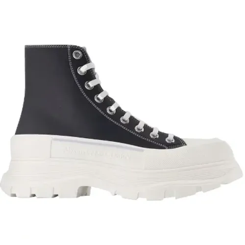 Leather sneakers , male, Sizes: 8 UK, 9 UK - alexander mcqueen - Modalova