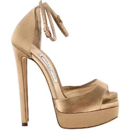 Pre-owned Satin heels , female, Sizes: 4 UK - Jimmy Choo Pre-owned - Modalova