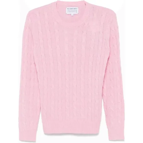 Bubblegum Cable Knit Sweater , female, Sizes: M, L, S - MC2 Saint Barth - Modalova