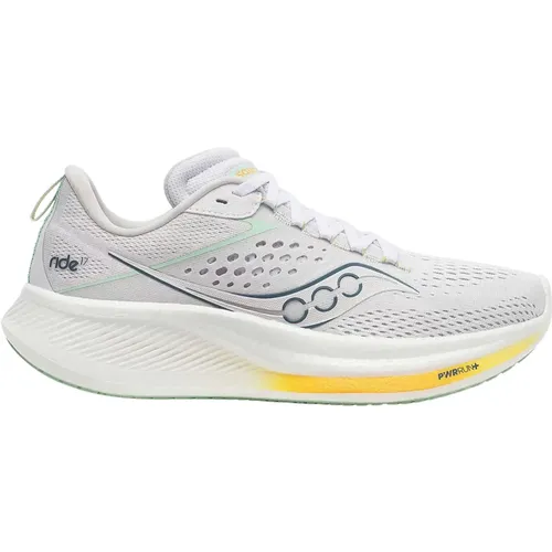 White Peel Ride 17 Running Shoes , female, Sizes: 5 1/2 UK, 7 1/2 UK, 4 UK, 7 UK - Saucony - Modalova