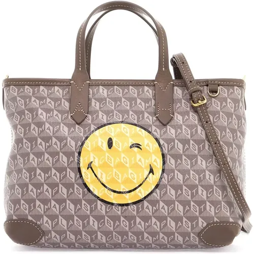 Winking Face Tote Bag , female, Sizes: ONE SIZE - Anya Hindmarch - Modalova