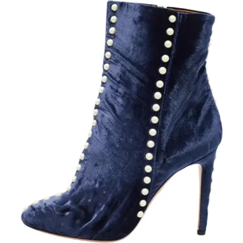 Pre-owned Velvet boots , female, Sizes: 6 1/2 UK - Aquazzura Pre-owned - Modalova